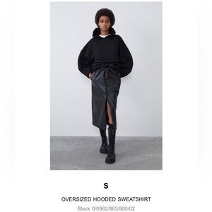 Zara New with tag oversized hoodie size S